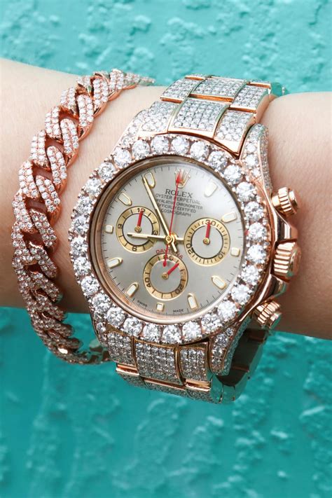 women bust down rolex|Rolex iced out.